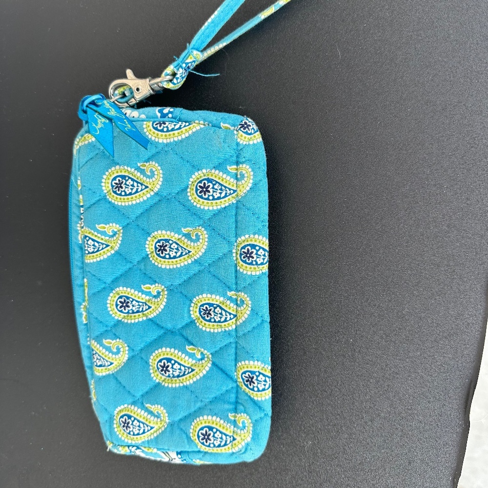 Vera Bradley Wrist Wallet Bermuda Blue Y2K Retired Pattern Blue/Green Floral